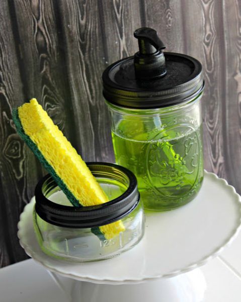 Easy Matching DIY Sponge Holder & Soap Dispenser - viewsfromtheville.com