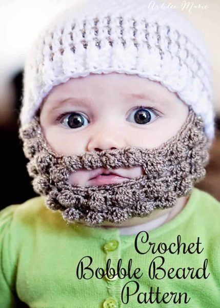 Baby Crochet Bobble Beard
