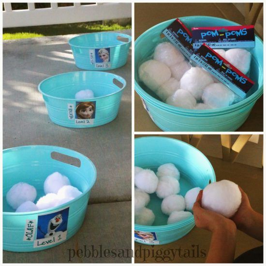 Frozen Party Games with Snowballs