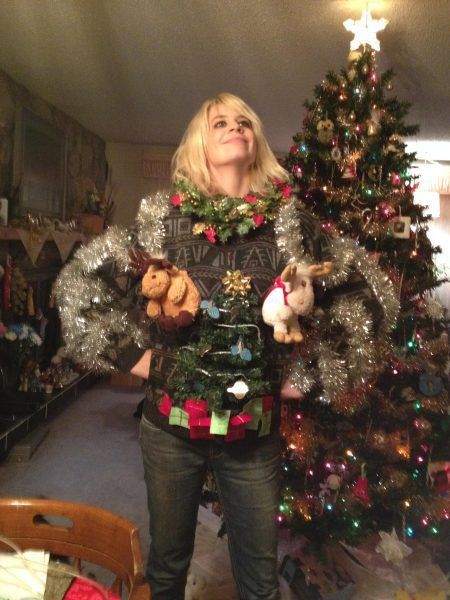 Reindeer and Wreath Sweater
