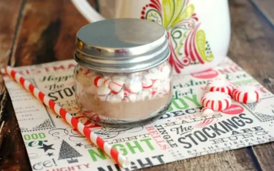 Peppermint Cocoa Mini Gift Jars