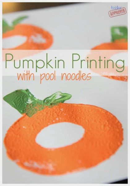 Pool Noodle Pumpkin Printing
