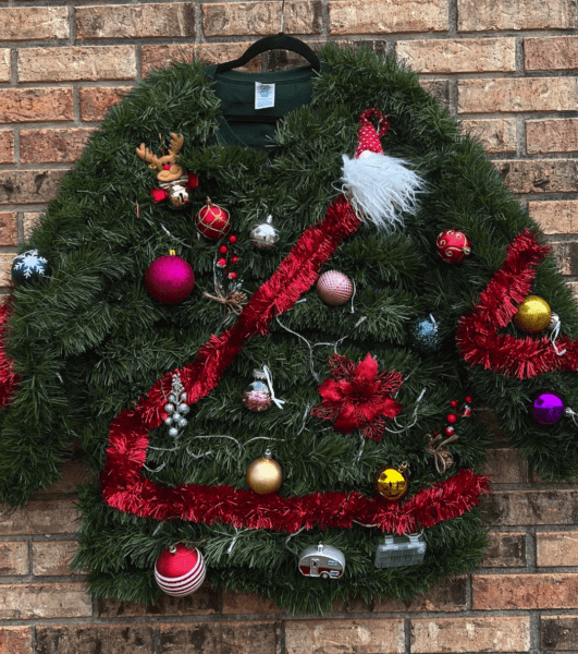 Walking Christmas TREE LiGhT UP! Tacky Ugly Hilarious Christmas Sweater