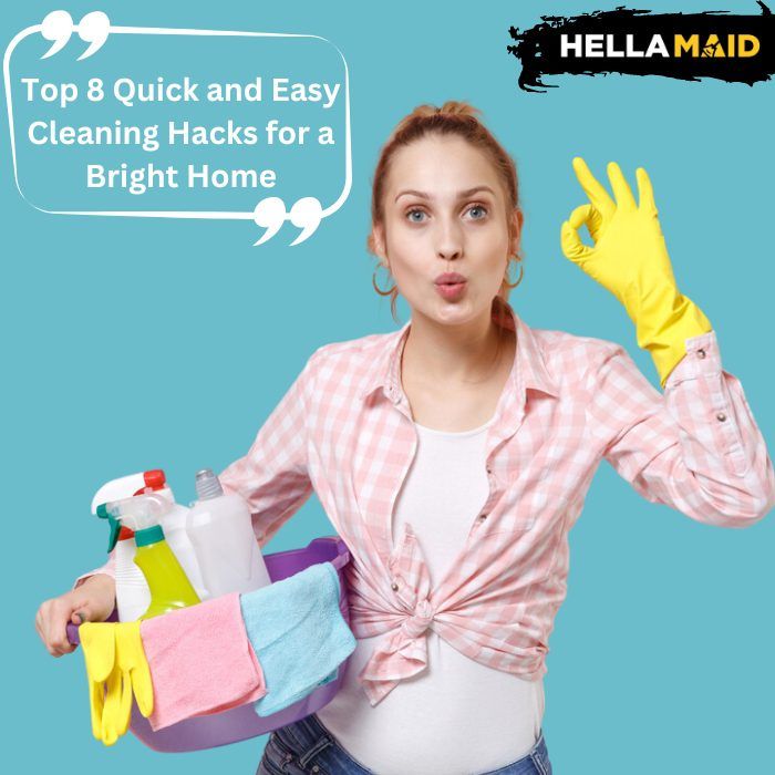Discover the top 8 quick and easy cleaning hacks for a brighter home in no time. Perfect for busy households!