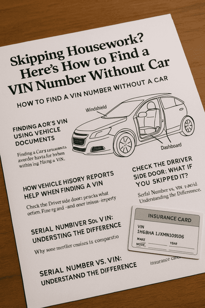 How to Find a VIN Number Without a Car